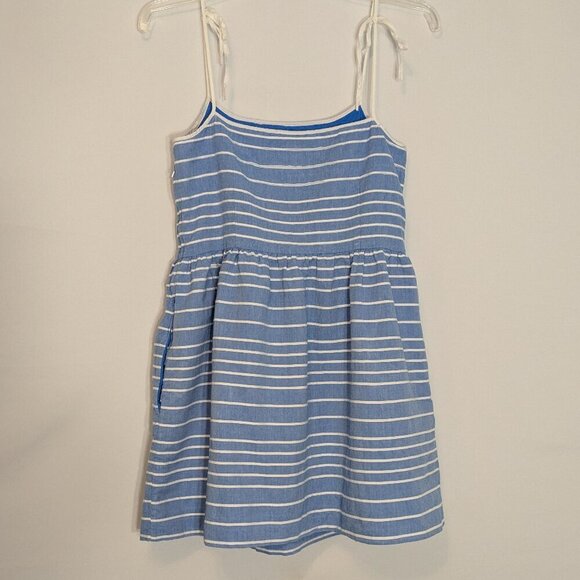 GAP Blue w White Stripes Spaghetti Strap Y2K Mini Sundress; Size 4 - Picture 2 of 4
